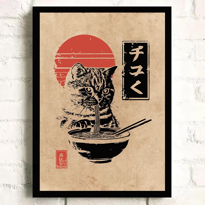 Lukisan Kanvas Poster Vintage  - Japanese Eating Lifestyle ulasan dan harga