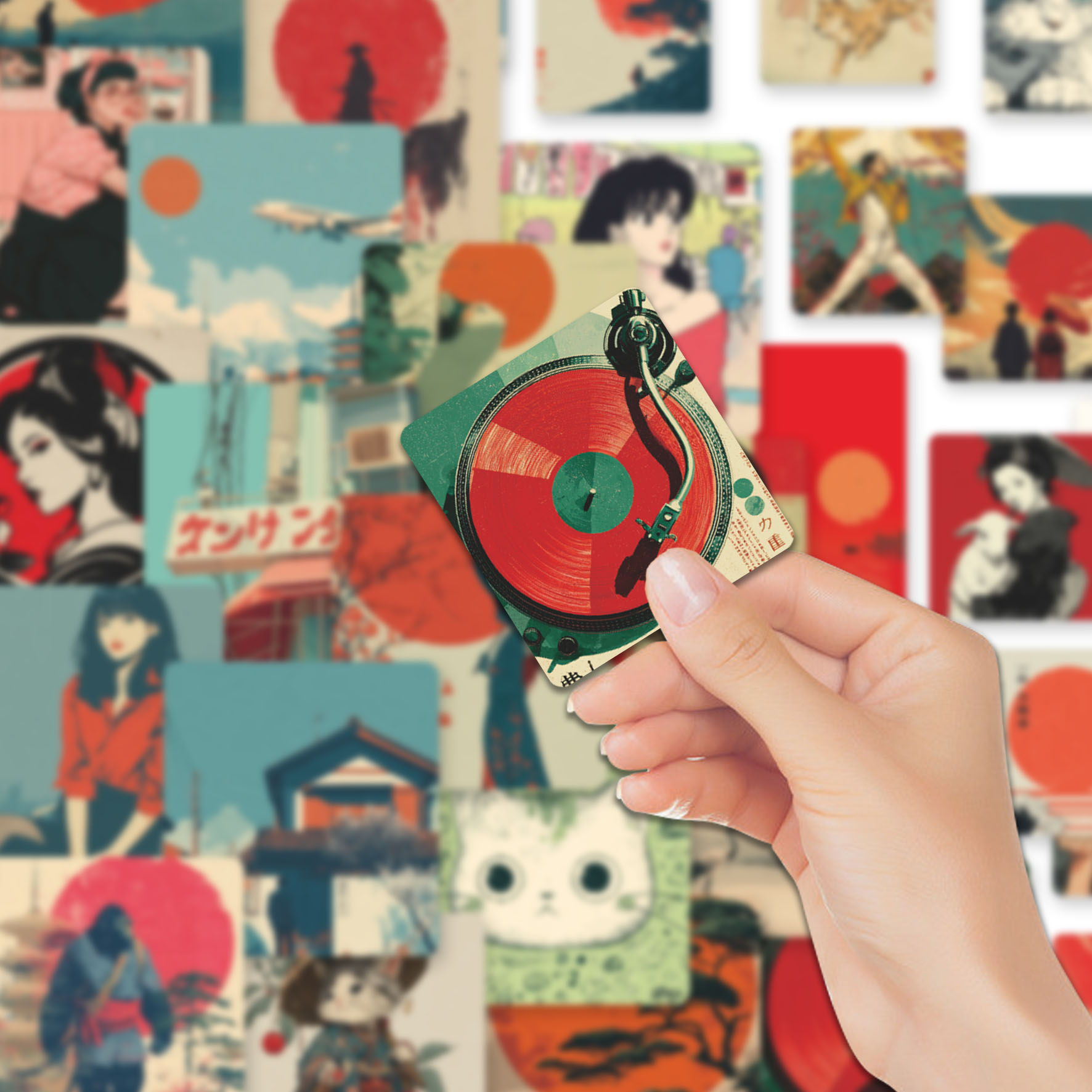 58 buah stiker vinil bergambar - Japanese Lifestyle Culture ulasan dan harga