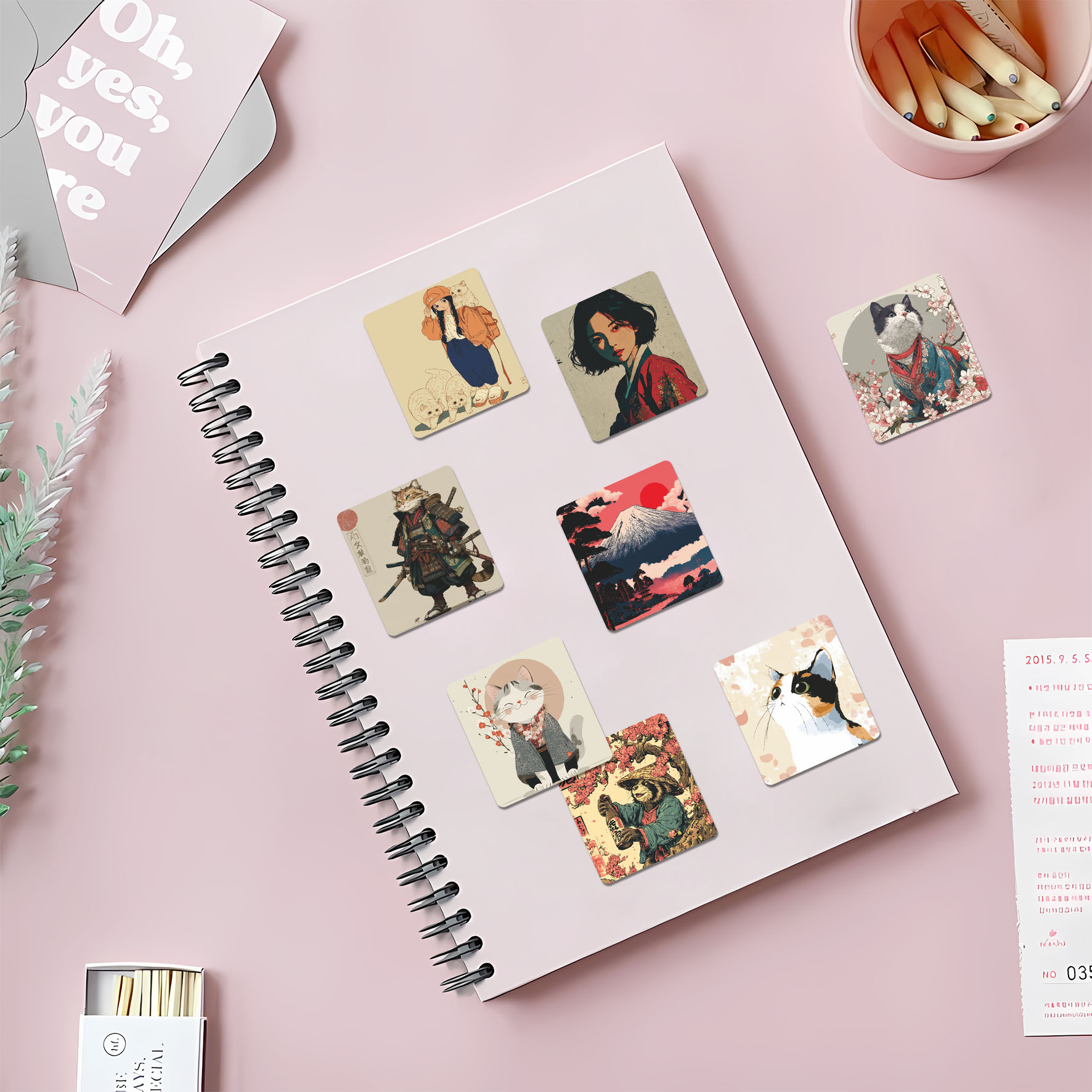 58 buah stiker vinil bergambar - Japanese Lifestyle Culture ulasan dan harga