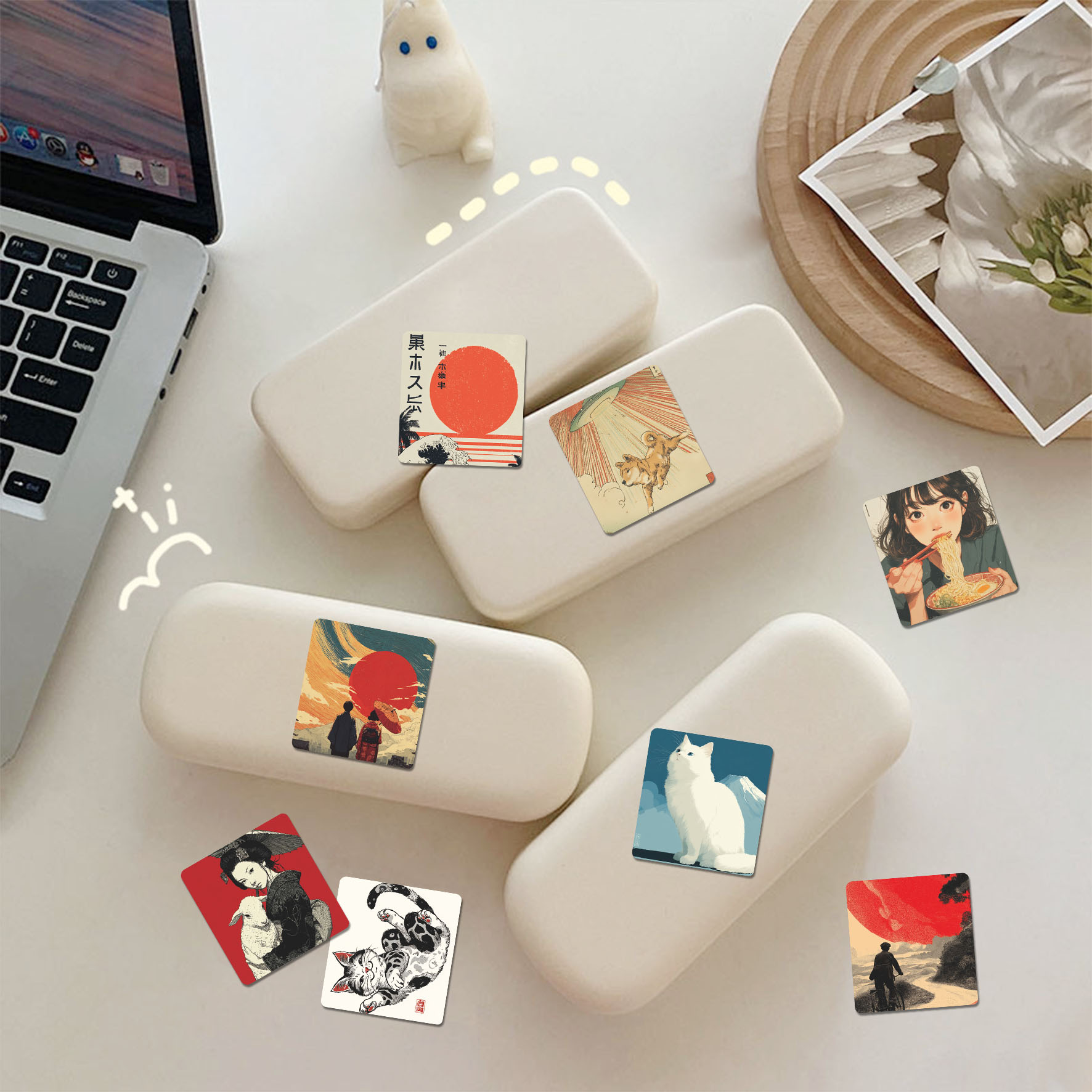 58 buah stiker vinil bergambar - Japanese Lifestyle Culture ulasan dan harga