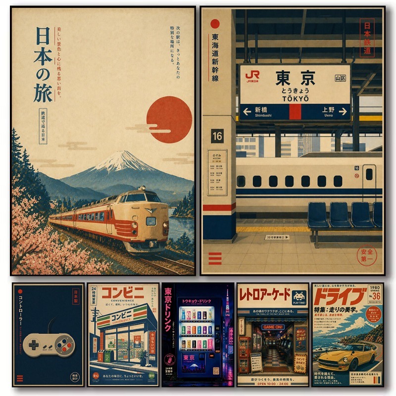 Poster Mobil Arcade Permainan  - Japanese Traditional Lifestyle ulasan dan harga